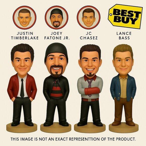 2001 NSYNC Best Buy Exclusive Collectible Bobblehead Set – JC Chasez, Chris Kirk - Picture 6 of 6